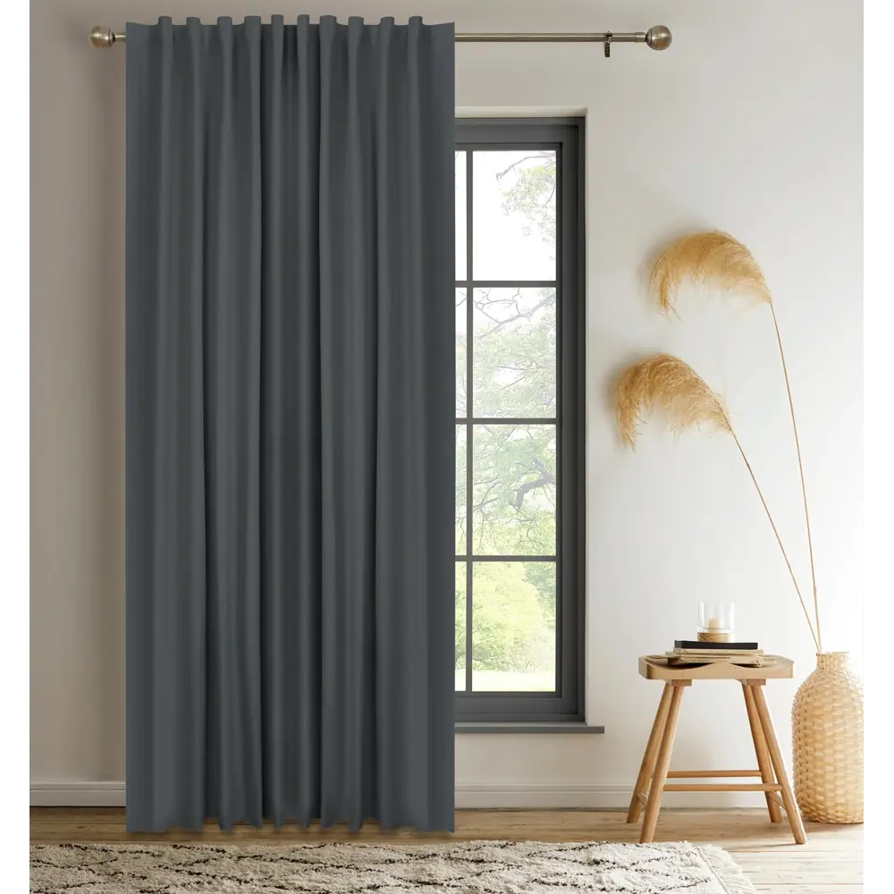 KREAFORTA Luce — затемняющая штора на ленте с эффектом блэкаут, серый 210х280 см 89405467 STLM-1568597