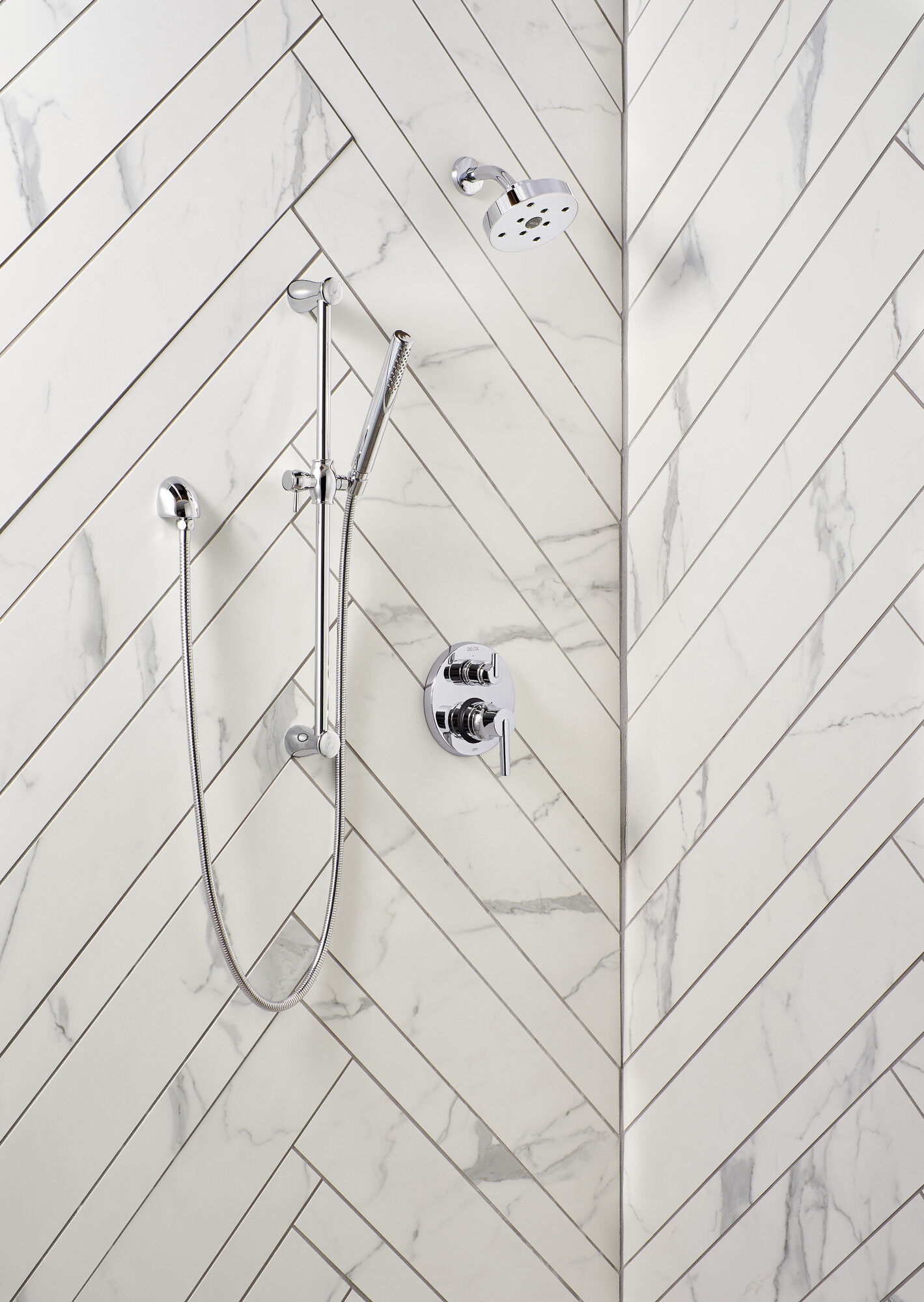 T24859-BL Трим клапана Contemporary Monitor® серии 14 со встроенным дивертором на 3 положения Delta Faucet Delta Матовый черный - Вид №3