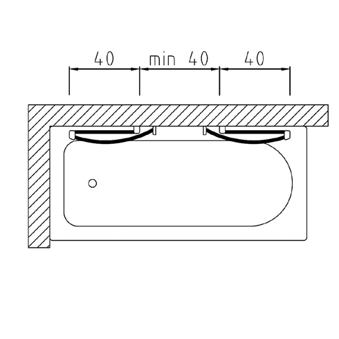 42346 Душевое ограждения на борт вынны Samo Италия Bath Screens - Вид №1