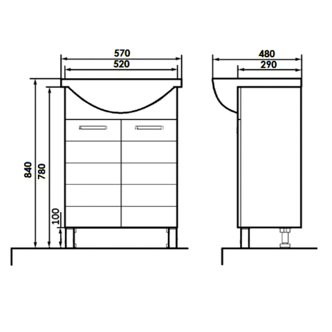 O-mebel напольная тумба Корро Штрокс Белый ORANGE sun-id-1516955 - Вид №2