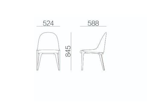 Стул ресторана с мягкой тканью HC28 maison AGATA ARCH-00115839 - Вид №3