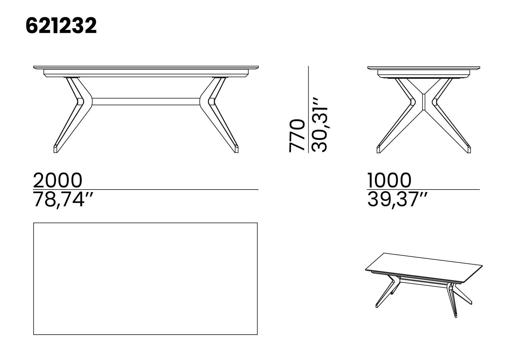 Деревянный прямоугольный обеденный стол animovel Iris ARCH-00066116 - Вид №5