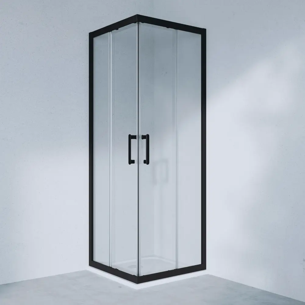 Комплект стекол для душевой ширмы Sensea Easy 80x80 см прозрачное стекло, цвет профиля на выбор STLM-2062786 - Вид №17