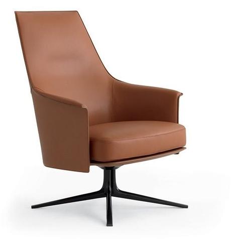 Poliform Поворотное кожаное кресло с 4-мя спицами и подлокотниками Stanford sun-id-1373853 - Вид №2