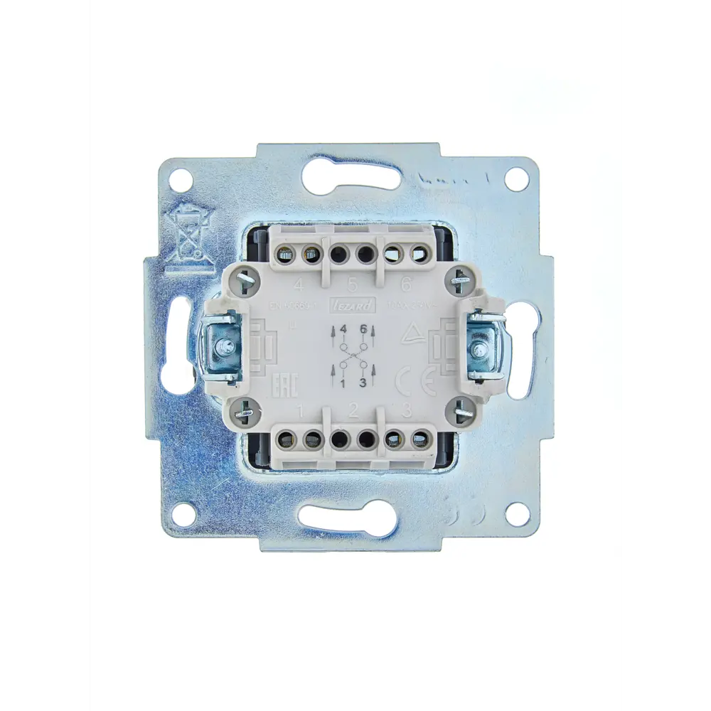 Выключатель промежуточный встраиваемый Lezard Asti 1 клавиша цвет платина STLM-2150068 - Вид №2