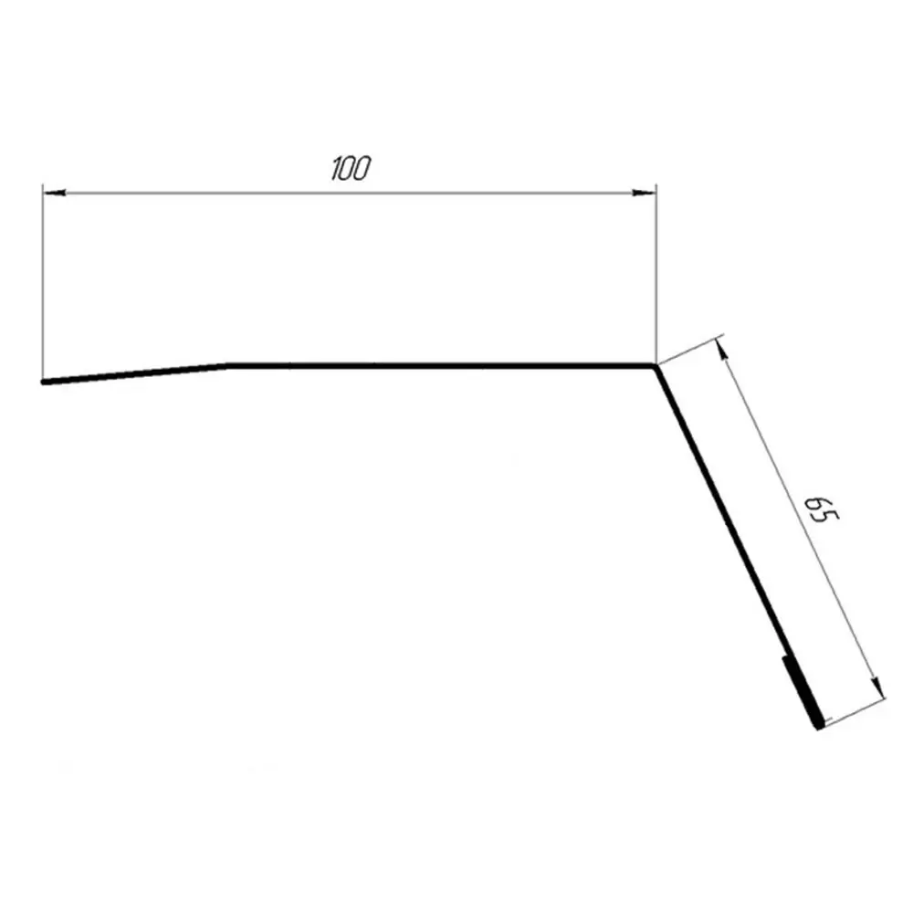 Планка карнизная 65x100x2000 мм 0.4 мм RAL 3005 вишневый ВЕГА STLM-2066350 - Вид №1