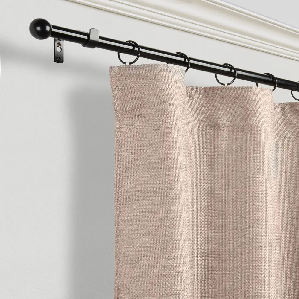 Карниз однорядный раздвижной d19/16 мм шар 160-320 см цвет черный ORBIS STLM-2116989 - Вид №5