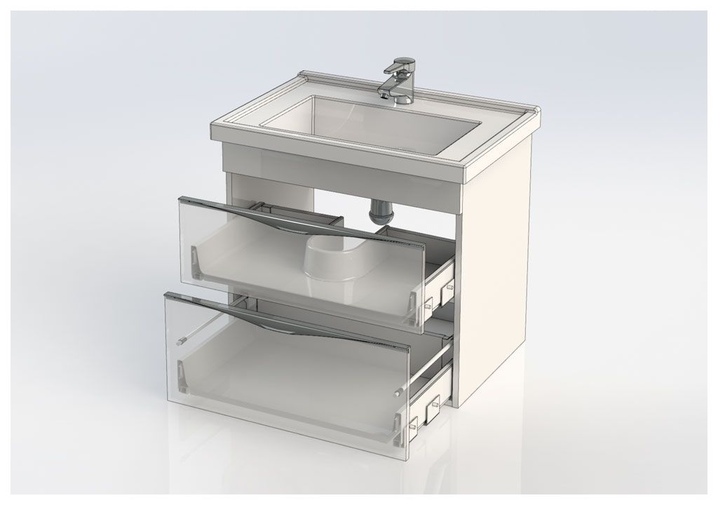 Тумба с раковиной Aquanet Эвора 70 белый 0018430700182323 - Вид №7