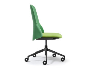 5-спицевое вращающееся офисное кресло с тканевыми колесами