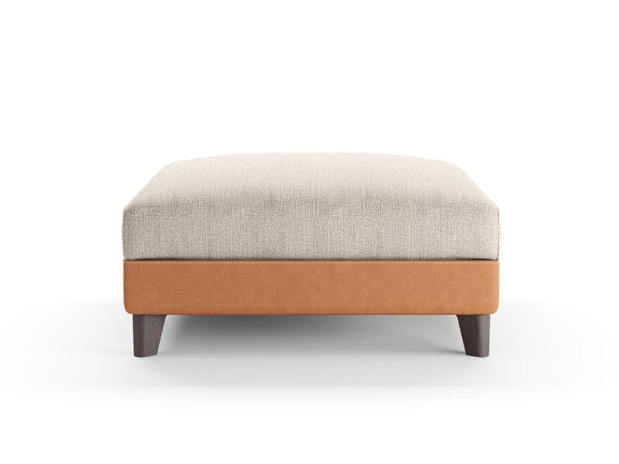 Пуф из кожи и ткани Borzalino статус-кво ARCH-00117993