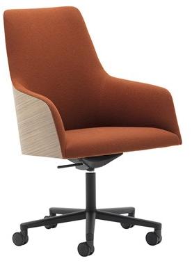 Andreu World Офисное кресло руководителя с 5 спицами на колесах и средней спинкой Alya executive So1478 - Вид №1