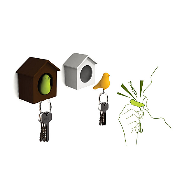 QL10091-WH-GN Держатель для ключей sparrow белый-зеленый Qualy  - Вид №2