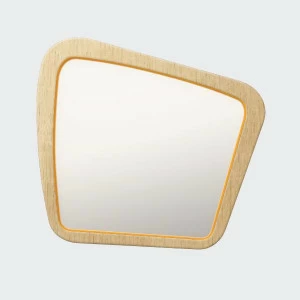 Зеркало настенное среднее шпон оранжевое Woodi WOODI ДИЗАЙНЕРСКИЕ 00-3966405 Оранжевый