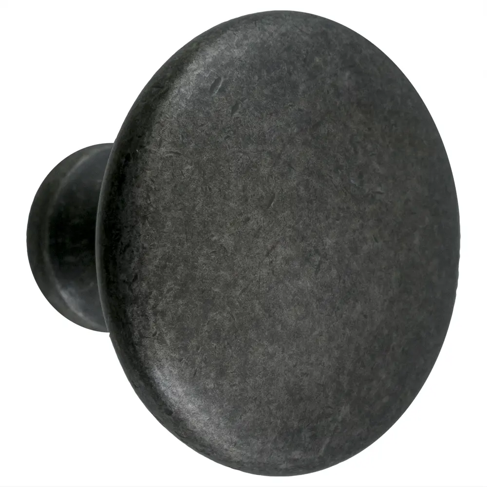 Мебельная ручка-кнопка Jet 161 ЦАМ цвет античное серебро ø28 мм STLM-2196914