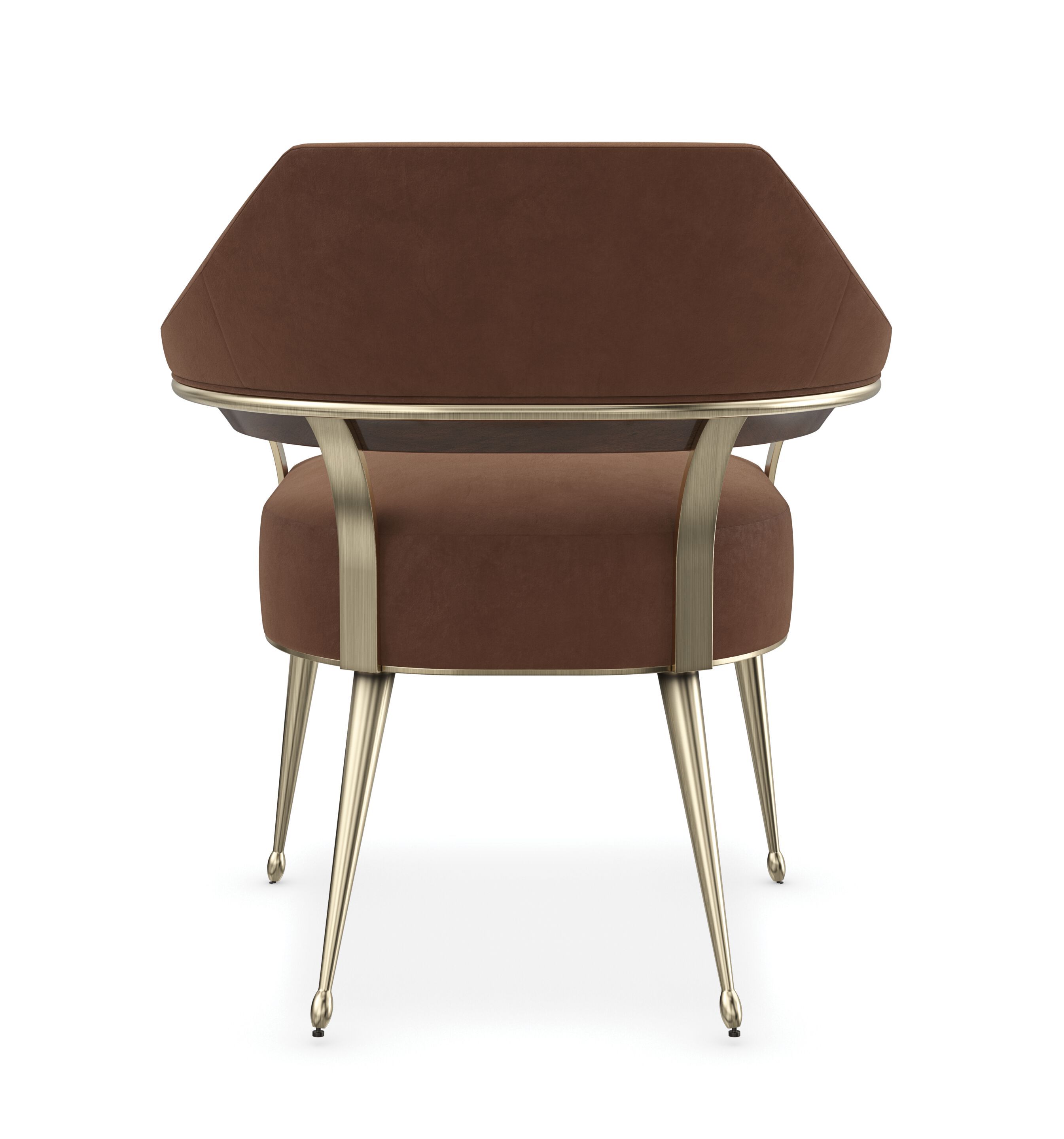 Кресло из мохера с открытой спинкой и подлокотниками Caracole LOUISETTE ARCH-00142285 - Вид №4