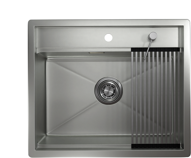 KS-6051, СТАЛЬ МАТОВАЯ , стальная кухонная мойка KITCHEN SPACE