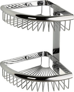 H226LATON/CR Sanibano, решетка угловая 2-х уровневая, цвет хром