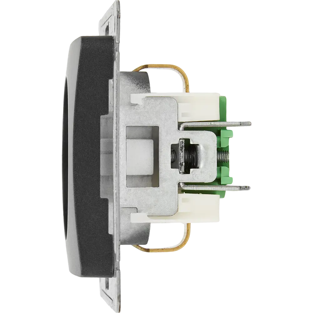 Розетка встраиваемая Hegel Мастер с заземлением со шторками цвет черный STLM-2056742 - Вид №3