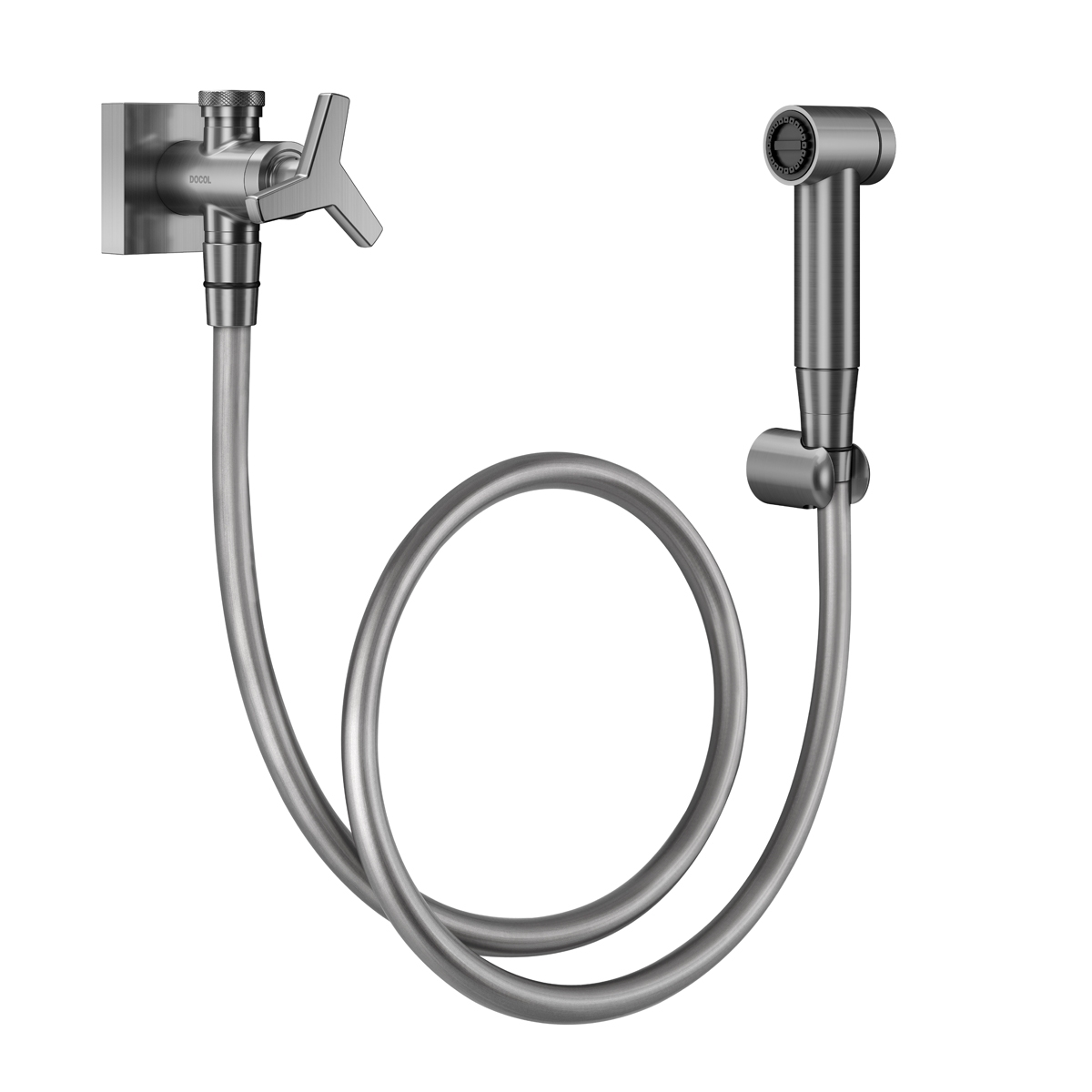 00876970 Гигиенический душ с оформлением и полированным графитовым отводом Docol DOCOL CITY 