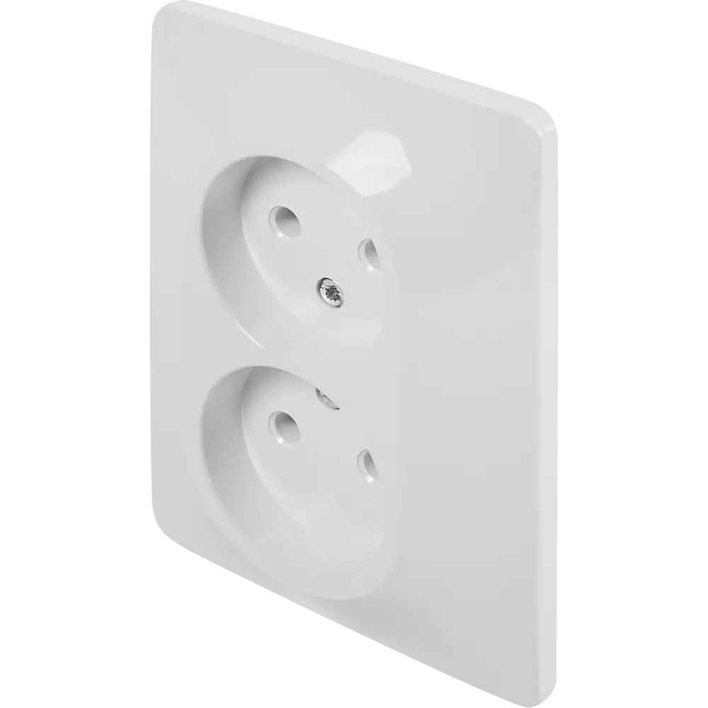 Schneider Electric Glossa — двойная встраиваемая розетка без заземления 86710173 STLM-1107089 - Вид №1