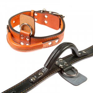 ПР0054062 Ошейник для собак 35 с биркой + ручка DOGGER