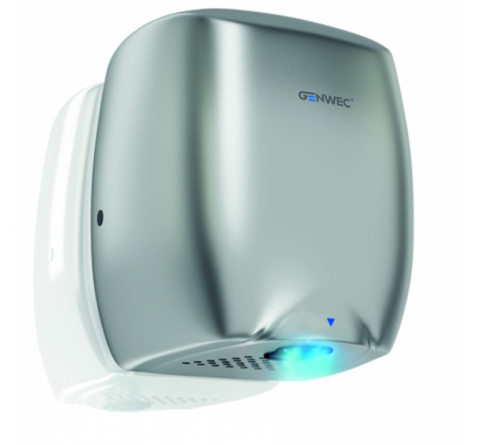 GW01 20 03 00 Genwec Модель A автоматическая сушилка для рук из белой стали 