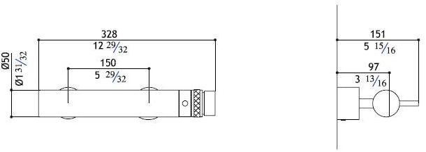 MGS Смеситель для душа из нержавеющей стали на 2 отверстия Ergon sun-id-1405408 - Вид №4