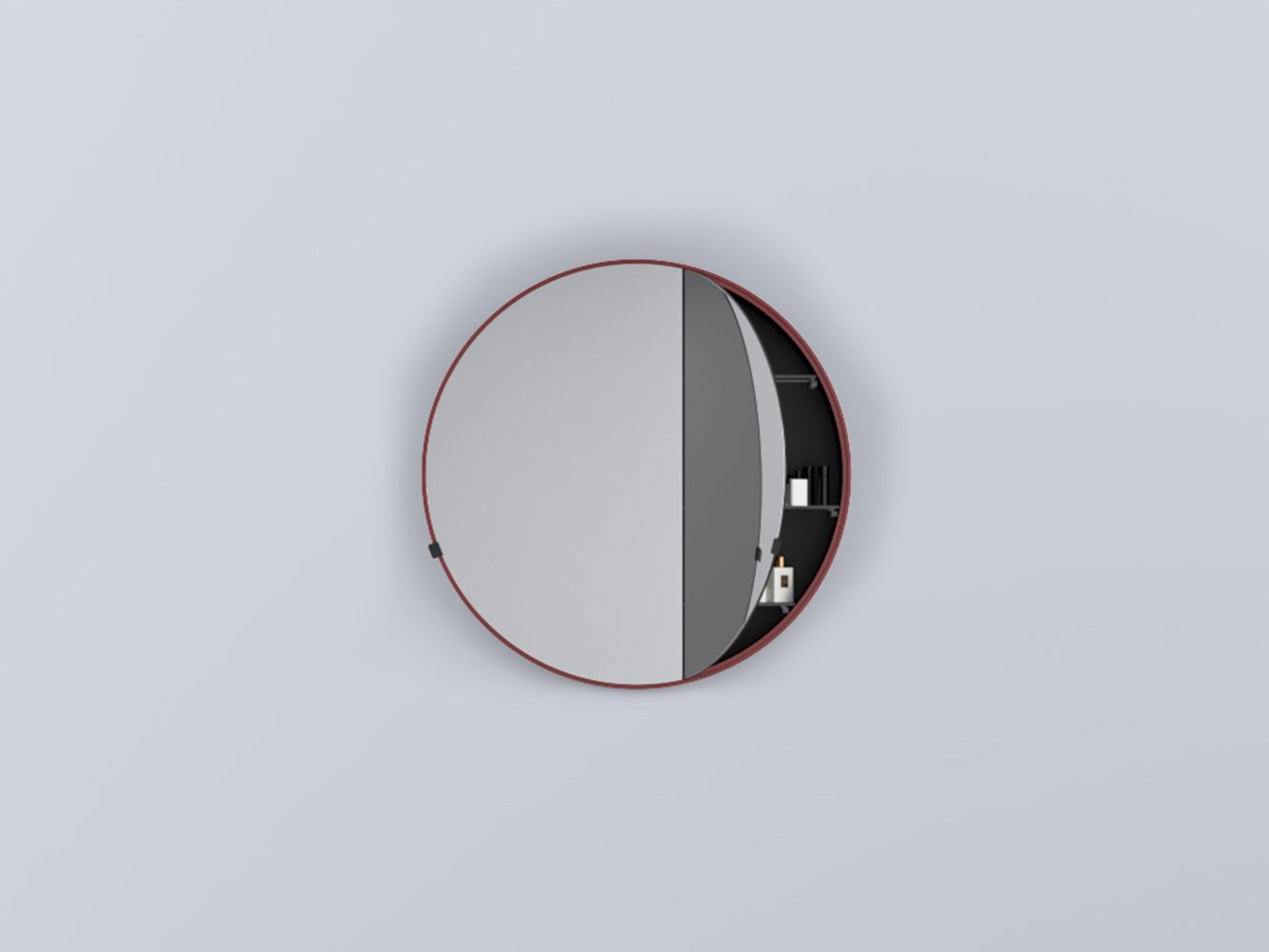 CASPCT-CO Round Box: Зеркальный шкафчик круглый с крашенной рамой 90 cielo I Catini Ceramica Cielo