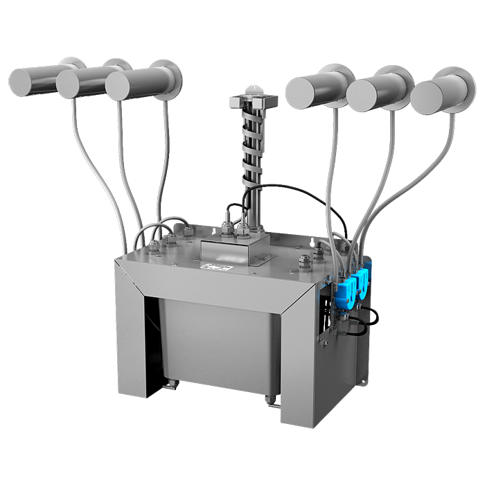 85836 Комплект 6 шт. автоматических нержавеющих настенных дозаторов мыла, центральный 6 л бачок для мыла, 230 В SANELA 