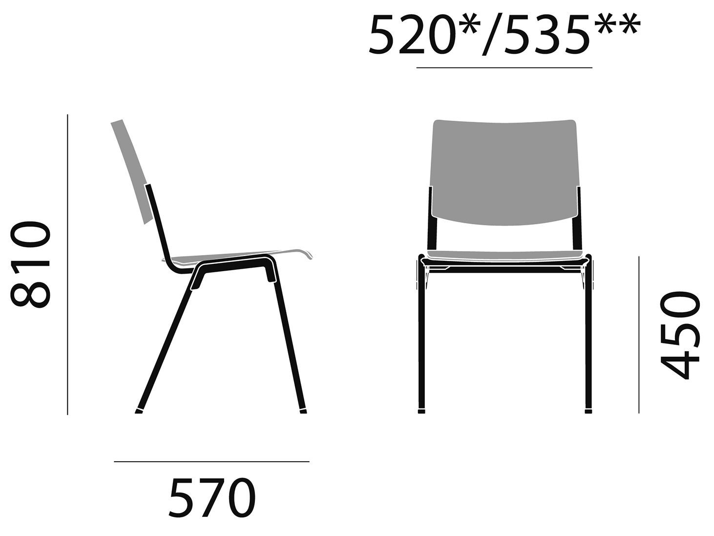 Съемный штабелируемый стул для конференций Brunner герой ARCH-00006342 - Вид №4