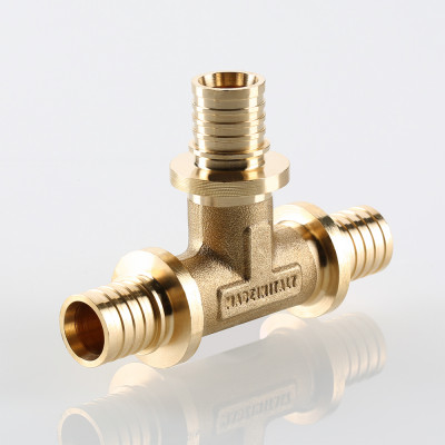 VTm.431.BG.251616 Фитинг аксиальный универсальный – тройник надвижной Valtec 25 (3,5) мм х 16 (2,2) мм х 16 (2,2) мм  - Вид №3