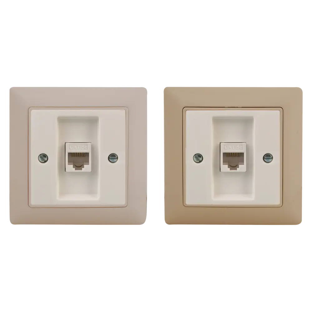 Розетка компьютерная встраиваемая ABB Basic 55 RJ45, цвет белый 13606968 STLM-2169526 - Вид №1