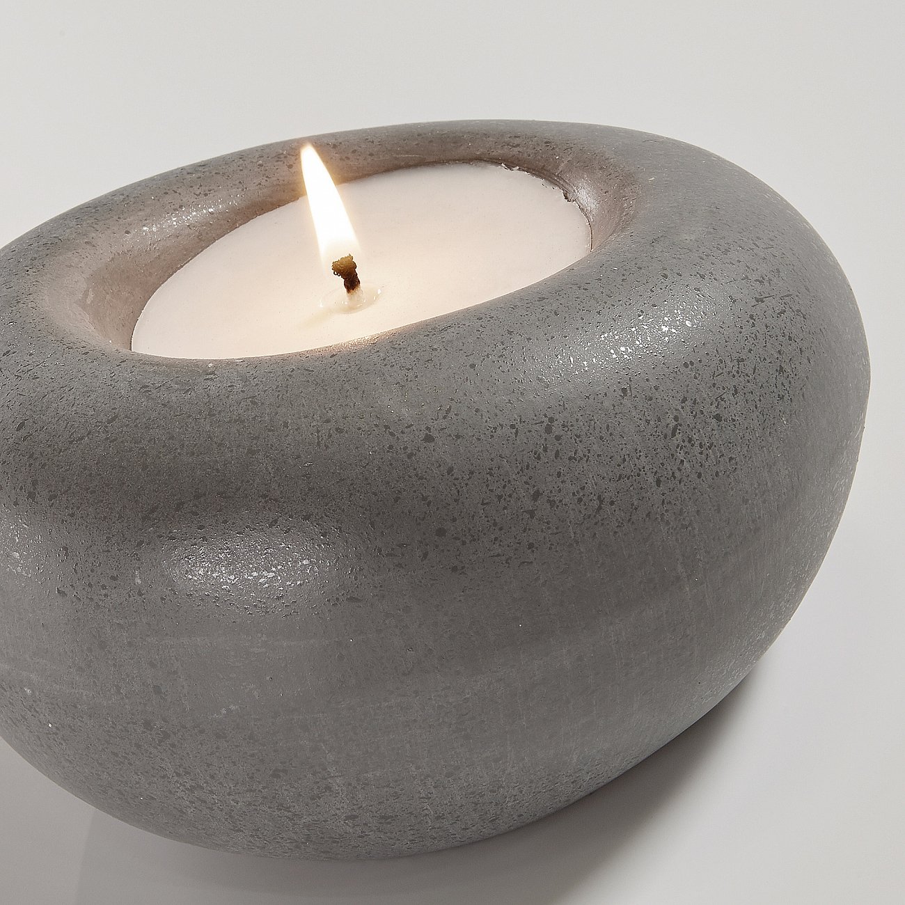 Свеча в керамическом подсвечнике Nud от La Forma, 2 штуки LA FORMA NUD 342931 Серый  - Вид №2
