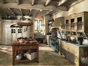 Marchi Cucine Модульная кухня из массива дерева с островом Incontrada