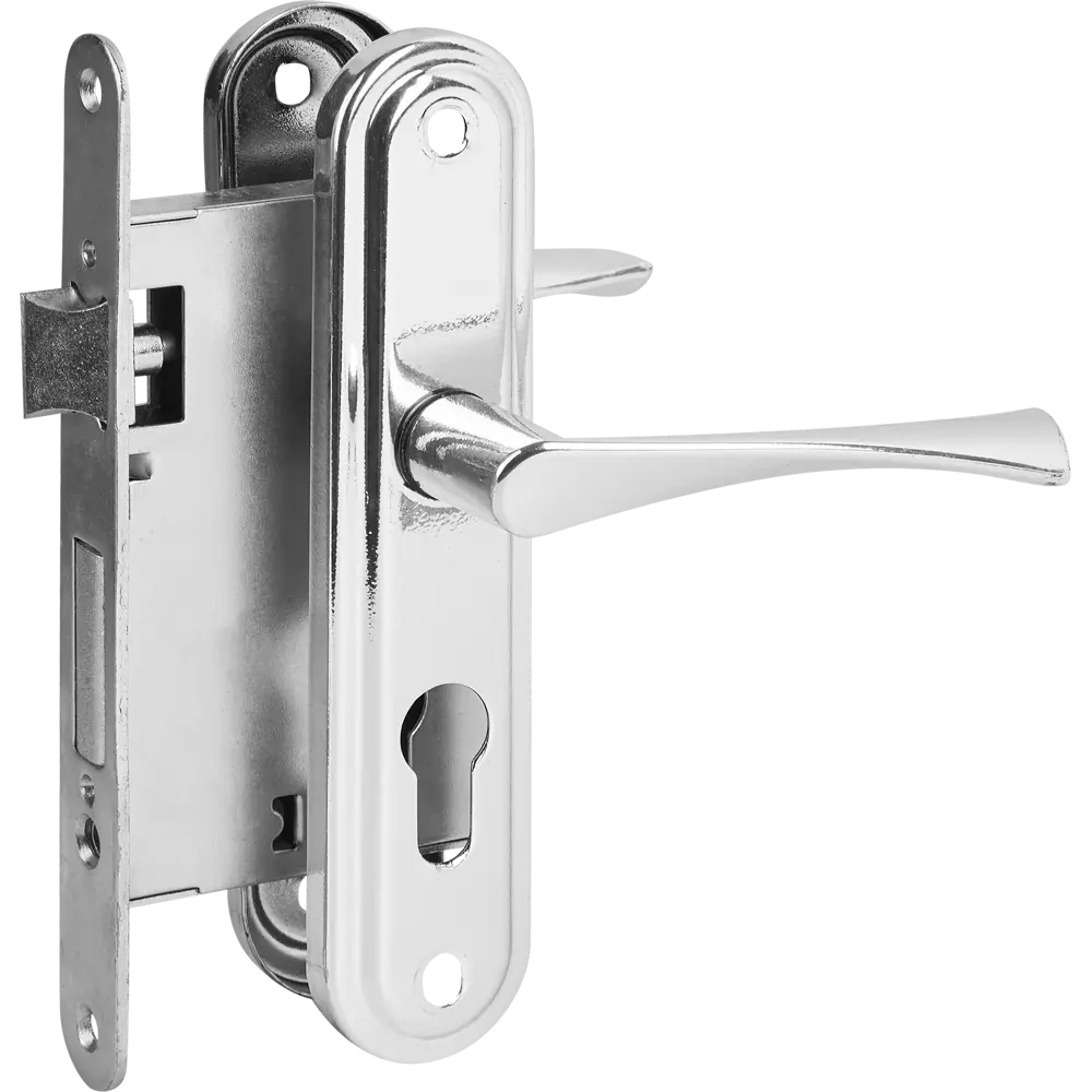 ЗЕНИТ ЗВ7 — врезной замок для деревянных дверей с хромированным покрытием 85302254 STLM-0894460 - Вид №2