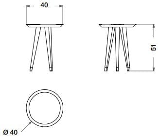Высокий круглый металлический журнальный столик CPRN HOMOOD Eclipse ARCH-00017900