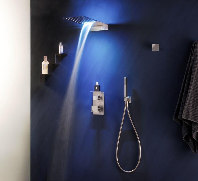 tender rain Настенная душевая лейка из нержавеющей стали с 2 струями и хромотерапией Estante 2t 450 0 - Вид №3