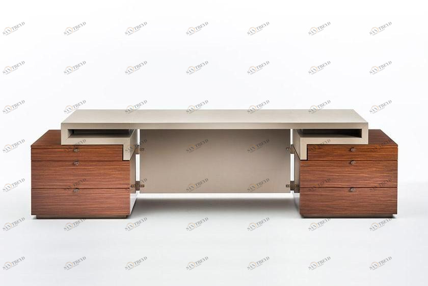 OAK Рабочий стол из розового дерева с ящиками Milano collection Sc7000