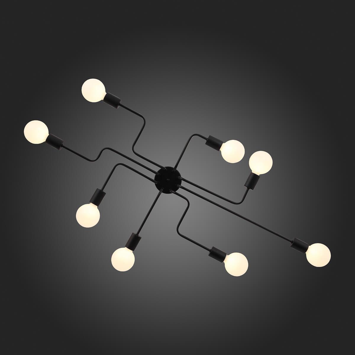 Люстра черная потолочная 8 ламп ST Luce Ano SL419.442.08 ST LUCE ДИЗАЙНЕРСКИЕ, ANO 00-3833807 Черный  - Вид №2