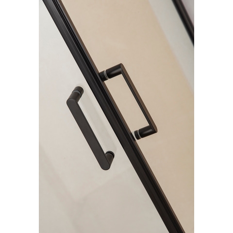 Orange E04-090TB Душевой уголок из распашных универсальных дверей 90х90 см. черный Хром sun-id-1517249 - Вид №2