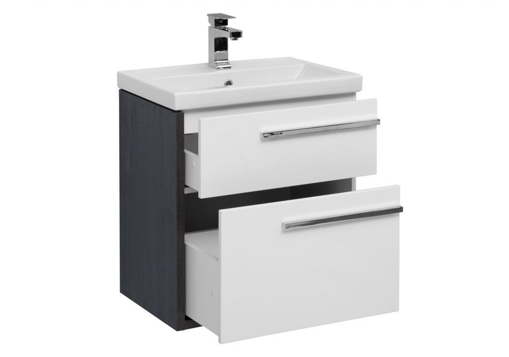 Тумба с раковиной Aquanet Фостер 60 эвкалипт мистери/белый 0020206300187812 - Вид №1