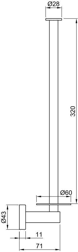 JEE-O Держатель запасного рулона из нержавеющей стали Slimline 801-0020/3/4 - Вид №3