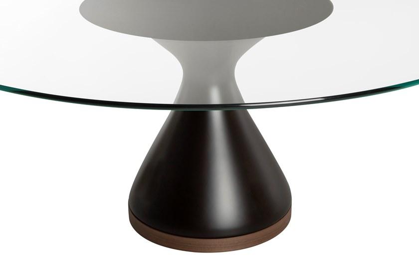 Tonin Casa Круглый стеклянный стол и основание из агломерированного мрамора sun-id-1473004 - Вид №5