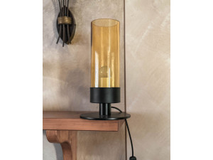 Светодиодная настольная лампа из металла и стекла