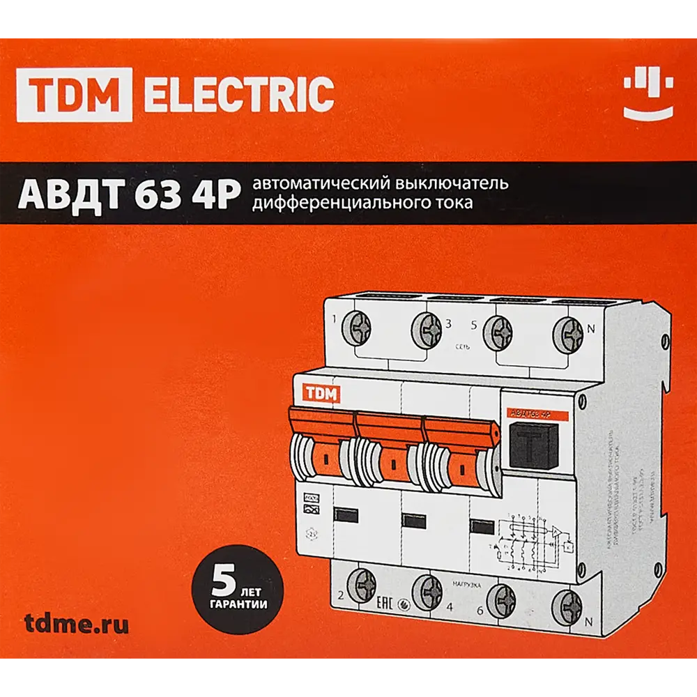 Дифференциальный автомат TDM Electric АВДТ63 3P+N 16А 30мА 84399459 STLM-1489534 - Вид №5