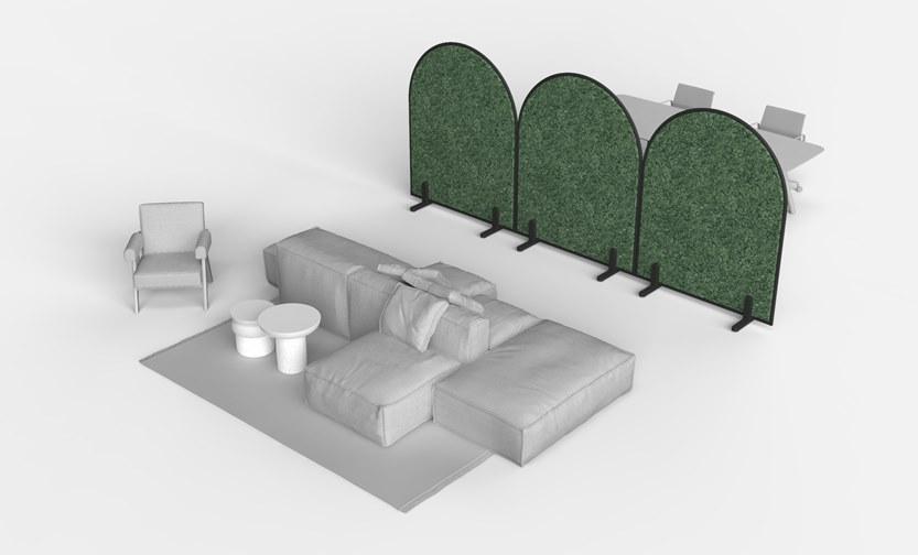 GREEN MOOD Звукопоглощающая офисная перегородка на колесах Design sun-id-1433653 - Вид №11