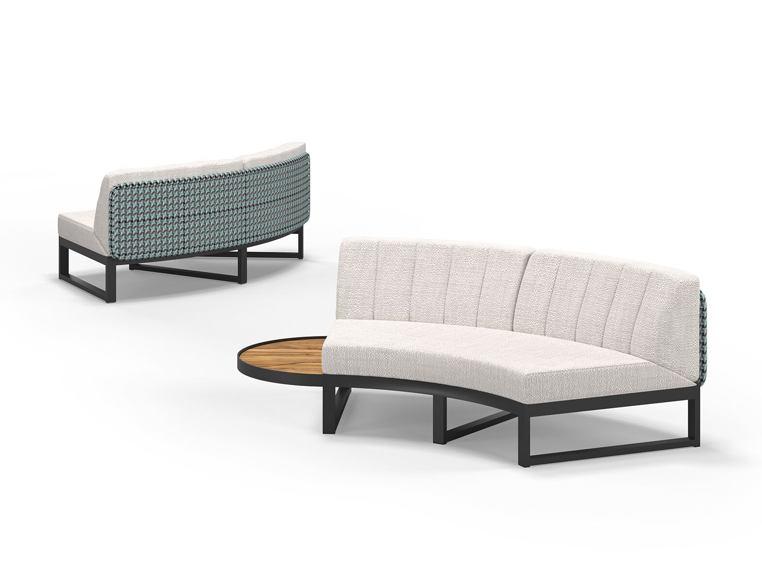 Тканевый изогнутый модульный садовый диван MAMAGREEN Munia ARCH-00152744 - Вид №15