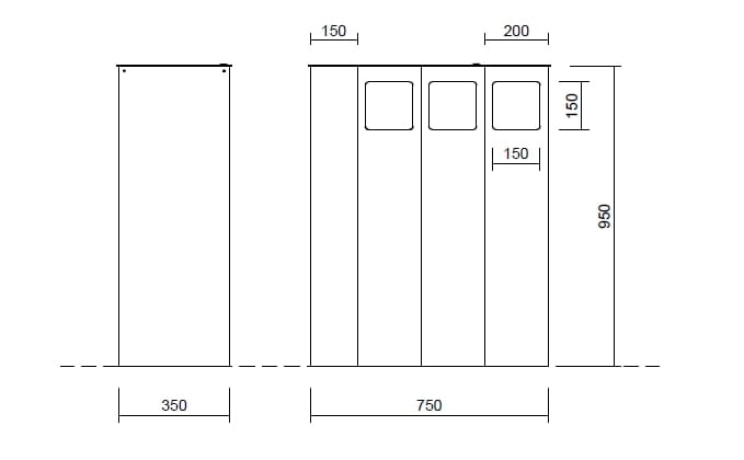 Стальная корзина для мусора для утилизации отходов Studio Città ECO BIN CITY ARCH-00042272 - Вид №5