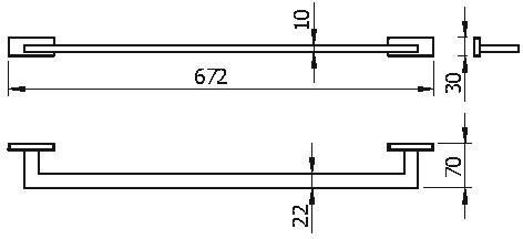 11901A Полотенцедержатель подвесной цвет хром LANGBERGER ALSTER - Вид №2