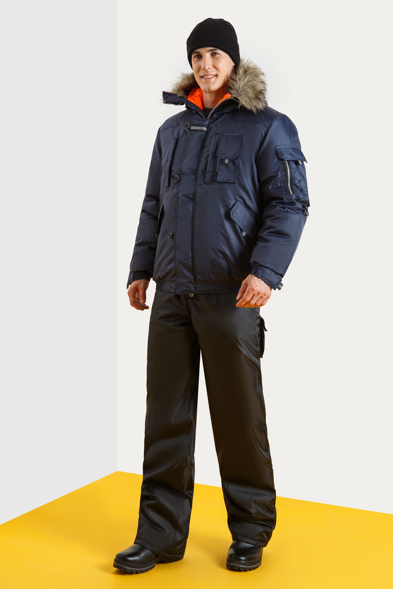 61396 Куртка "Север" зимняя темно-синяя  Зимняя спецодежда  размер 56-58/170-176  - Вид №7